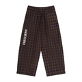 PRESCIENT Plaid Wide Leg Pants - Brown