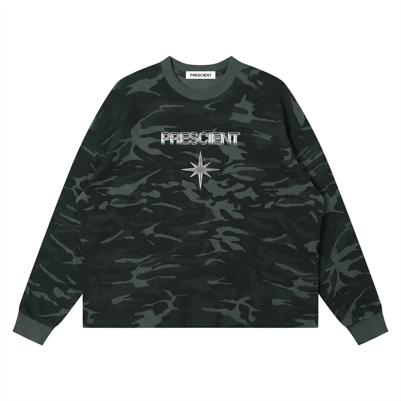 PRESCIENT Waffle Boxy Long Sleeve