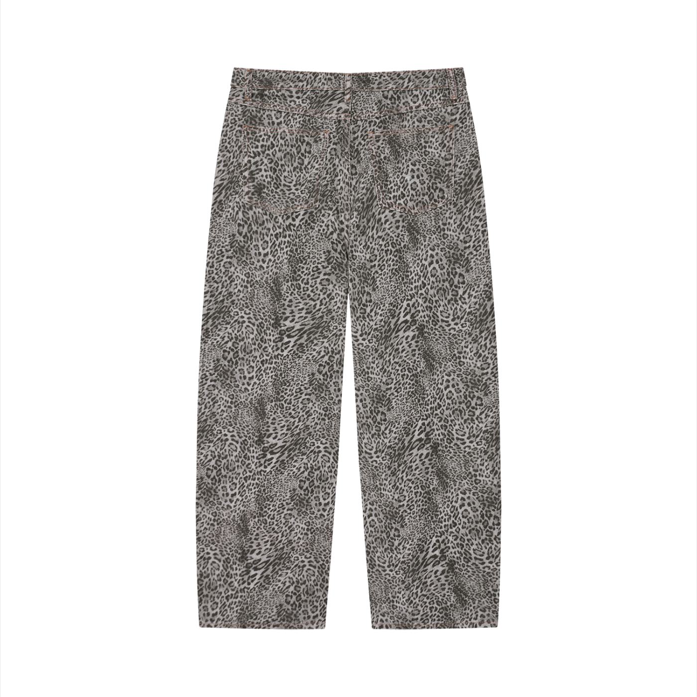 PRESCIENT Leopard Wide Leg Jeans - Gray