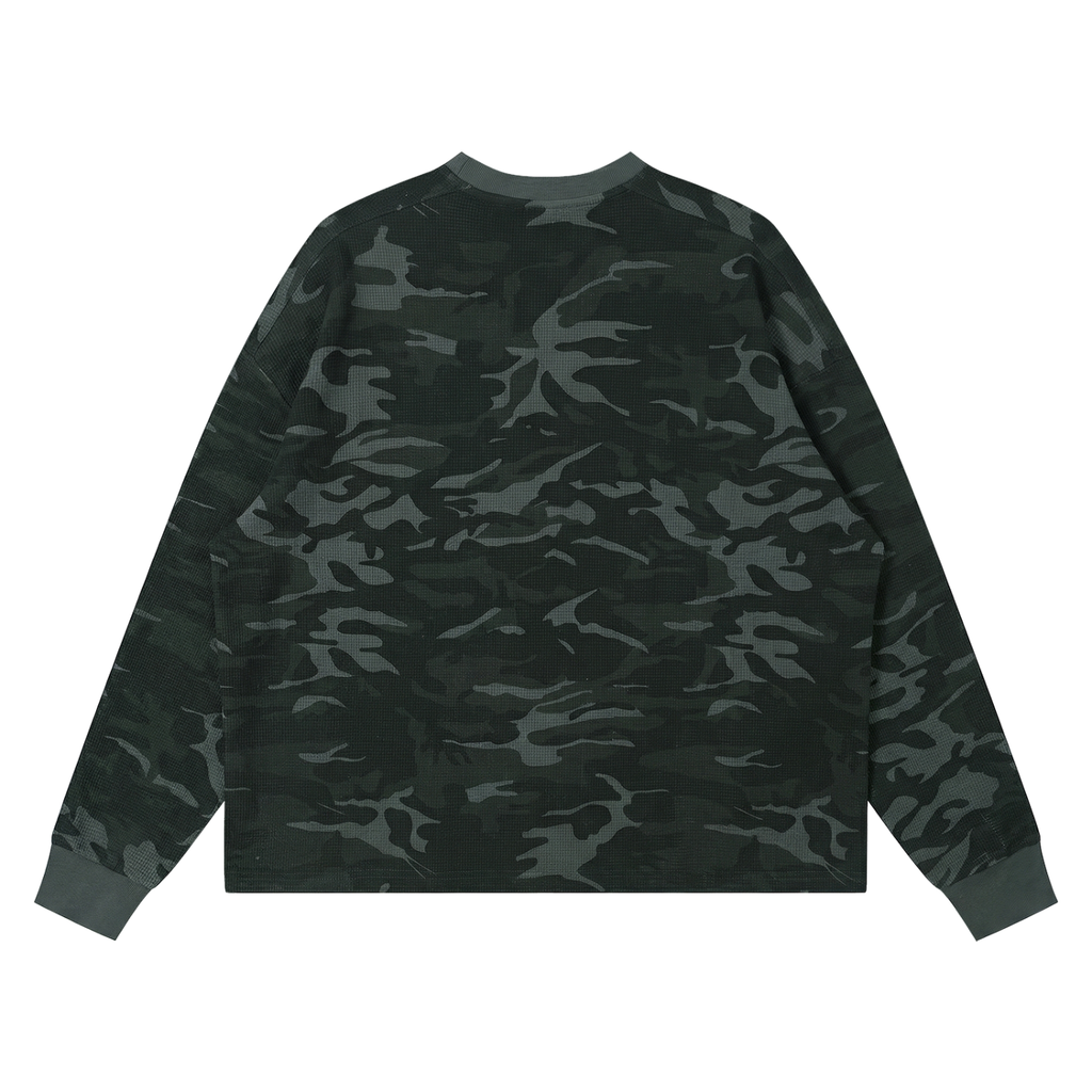 PRESCIENT Waffle Boxy Long Sleeve