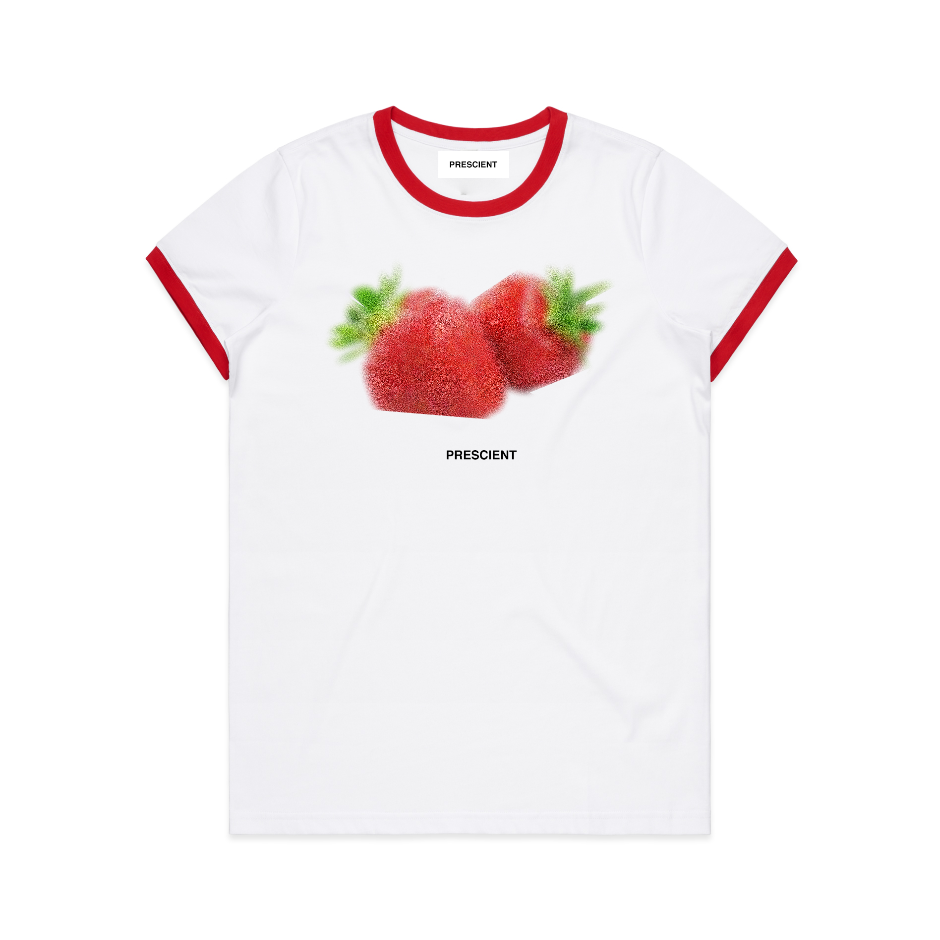 LOVE, SLIGHTLY BLURRED STRAWBERRY TEE